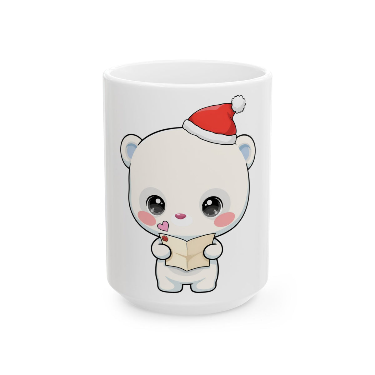 Christmas Polar Bear Mug – Cute Santa Letter Reader