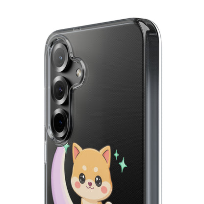 Kawaii Shiba Inu Phone Case – Crescent Moon Cutie