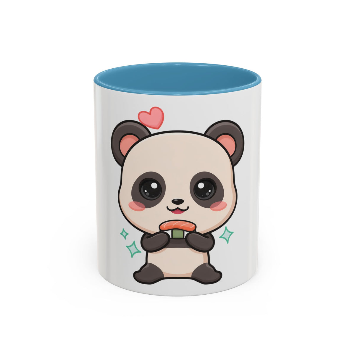 Kawaii Panda Coffee Mug, Cute Sushi Lover Accent Mug