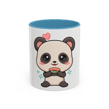 Kawaii Panda Coffee Mug, Cute Sushi Lover Accent Mug