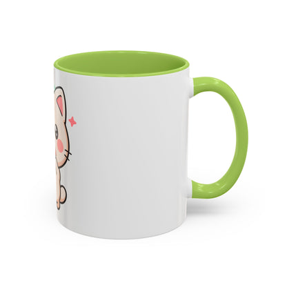 Kawaii Cat Sushi Mug, Cute Accent Coffee Mug
