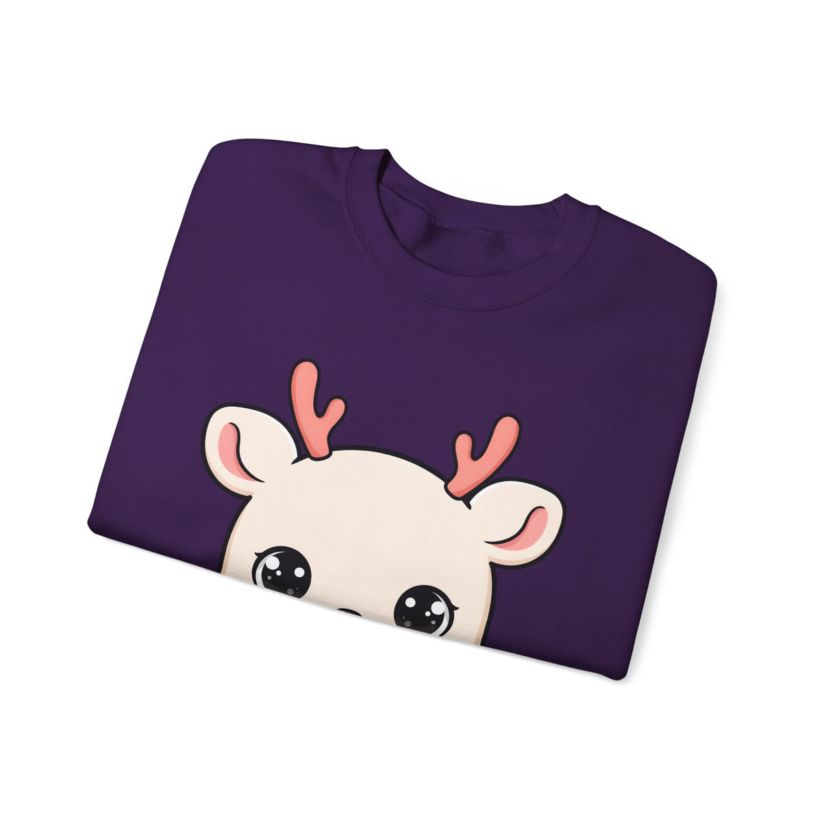 Kawaii Reindeer Sweatshirt, Cute Christmas Crewneck