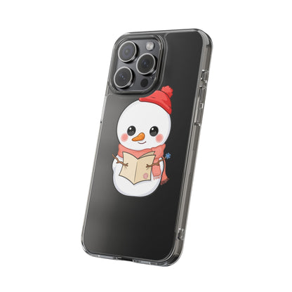 Kawaii Snowman Phone Case Reading to Santa