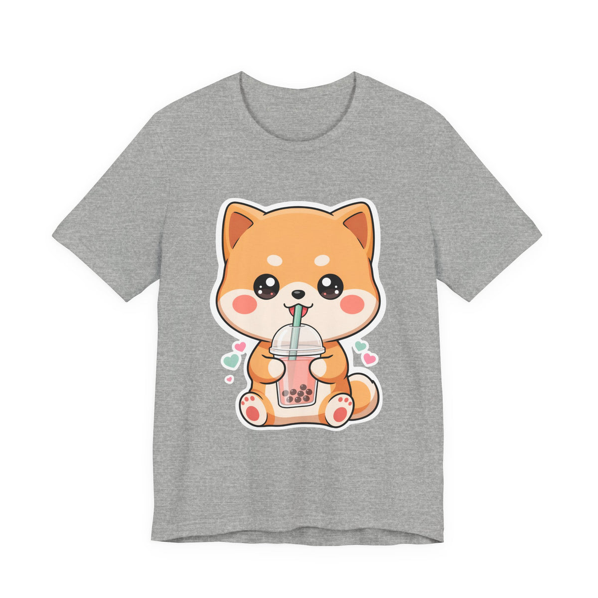 Kawaii Shiba Bubble Tea T-Shirt for Boba Lovers