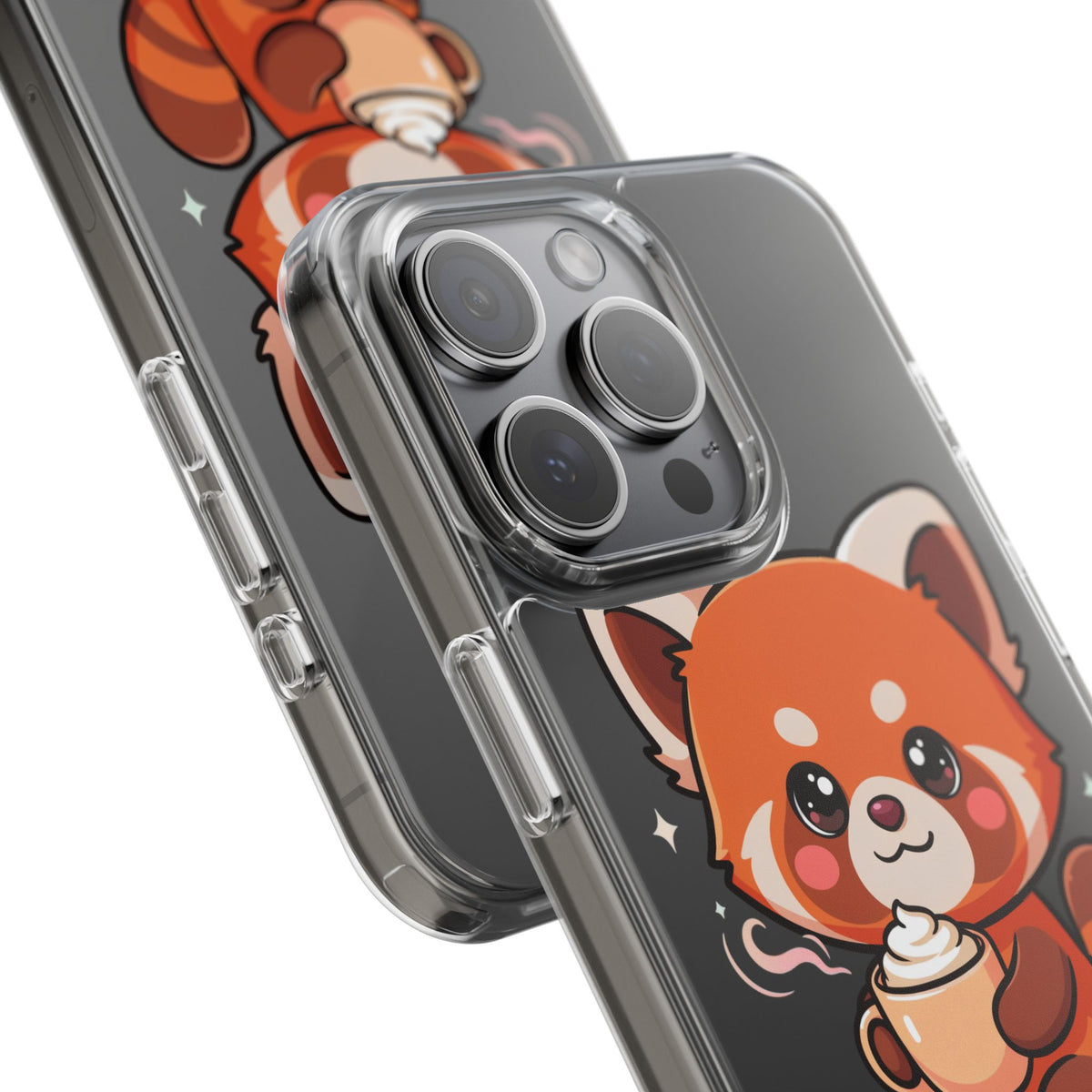 Kawaii Red Panda Phone Case with Latte