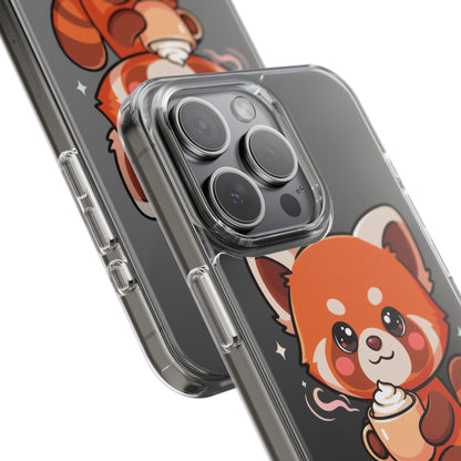 Kawaii Red Panda Phone Case with Latte