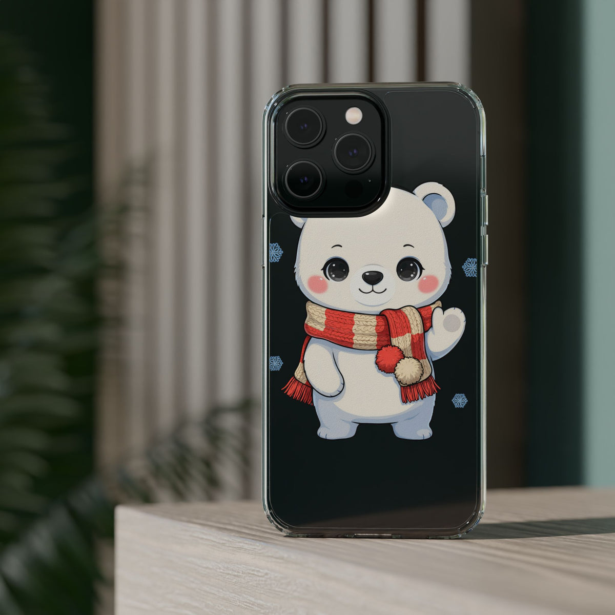 Kawaii Polar Bear Phone Case – Cozy Christmas Cub