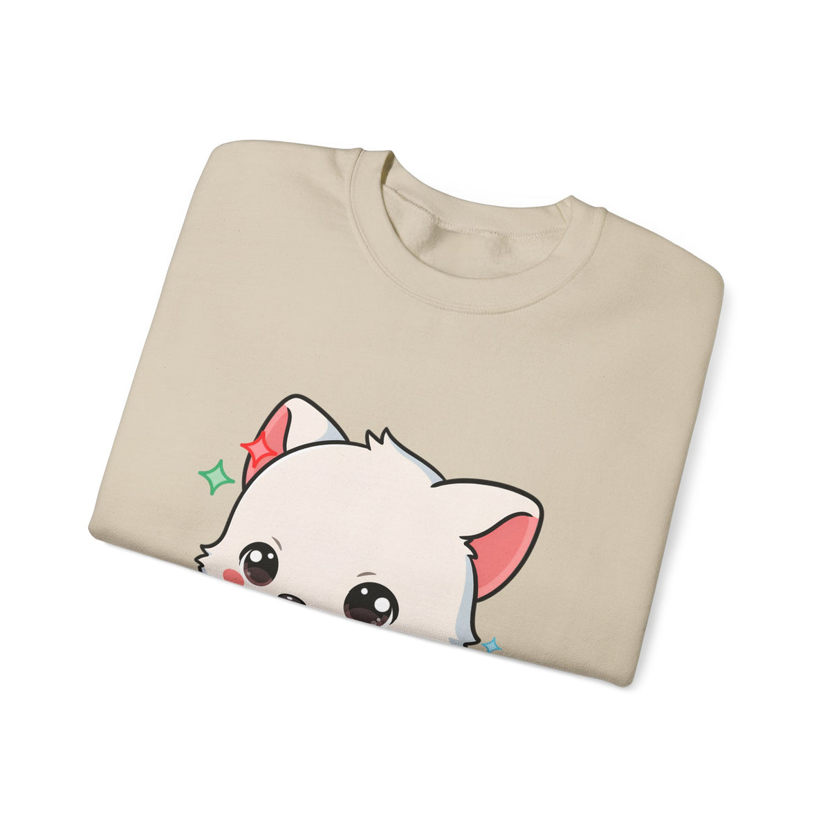 Kawaii Christmas Fox Sweatshirt, Cute Holiday Crewneck