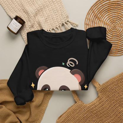 Cute Reading Panda Sweatshirt for Book Lovers