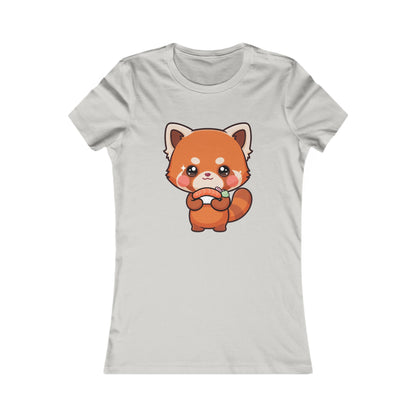Kawaii Red Panda Sushi Tee for Cute Foodie Fans