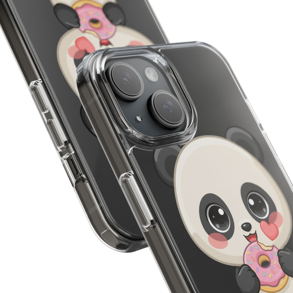 Kawaii Panda Phone Case with Donut