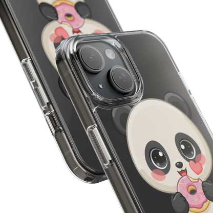 Kawaii Panda Phone Case with Donut
