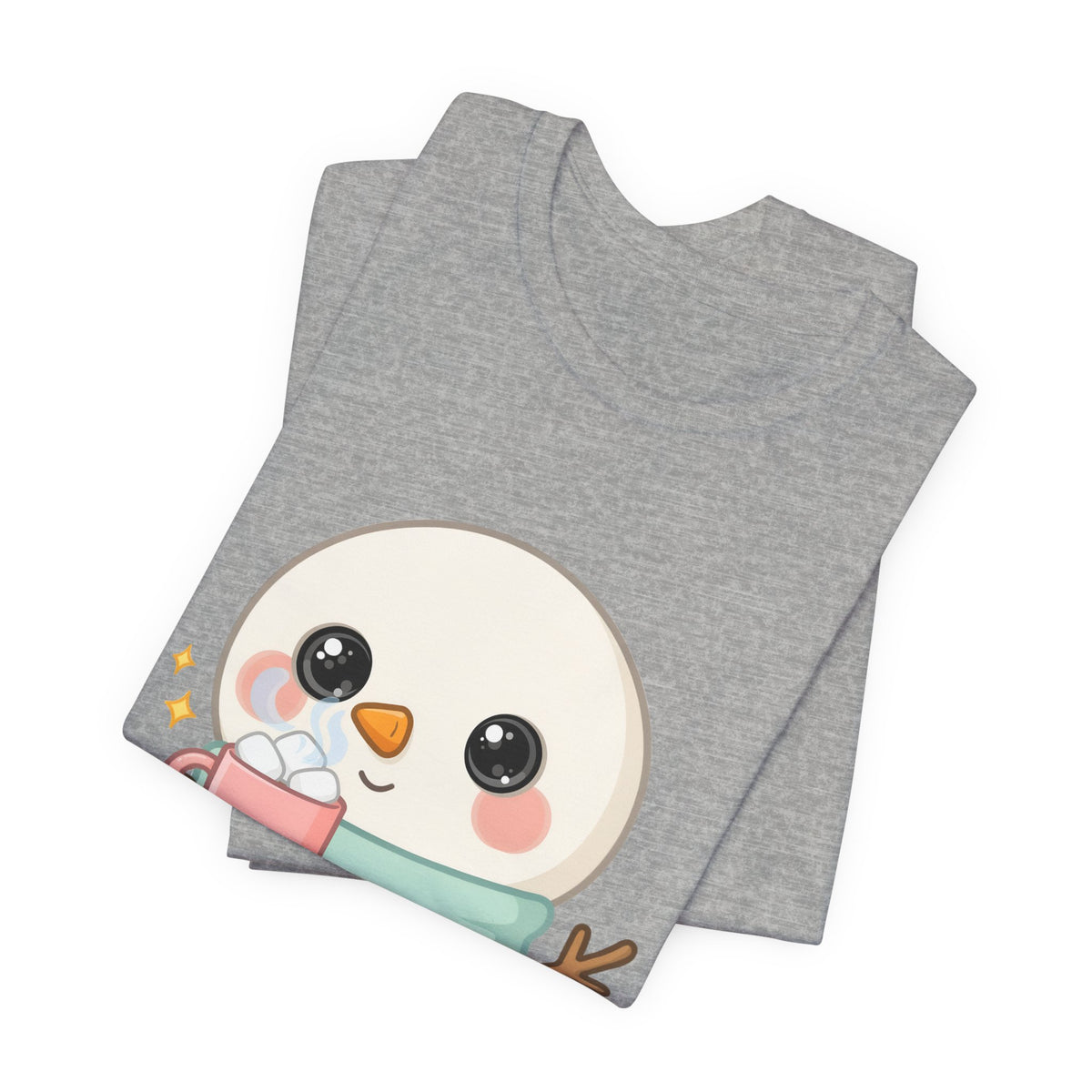 Kawaii Snowman T-Shirt for Cozy Cocoa Breaks