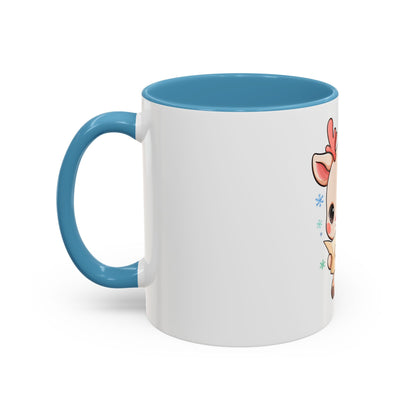 Christmas Reindeer Accent Coffee Mug for Cozy Holiday Mornings