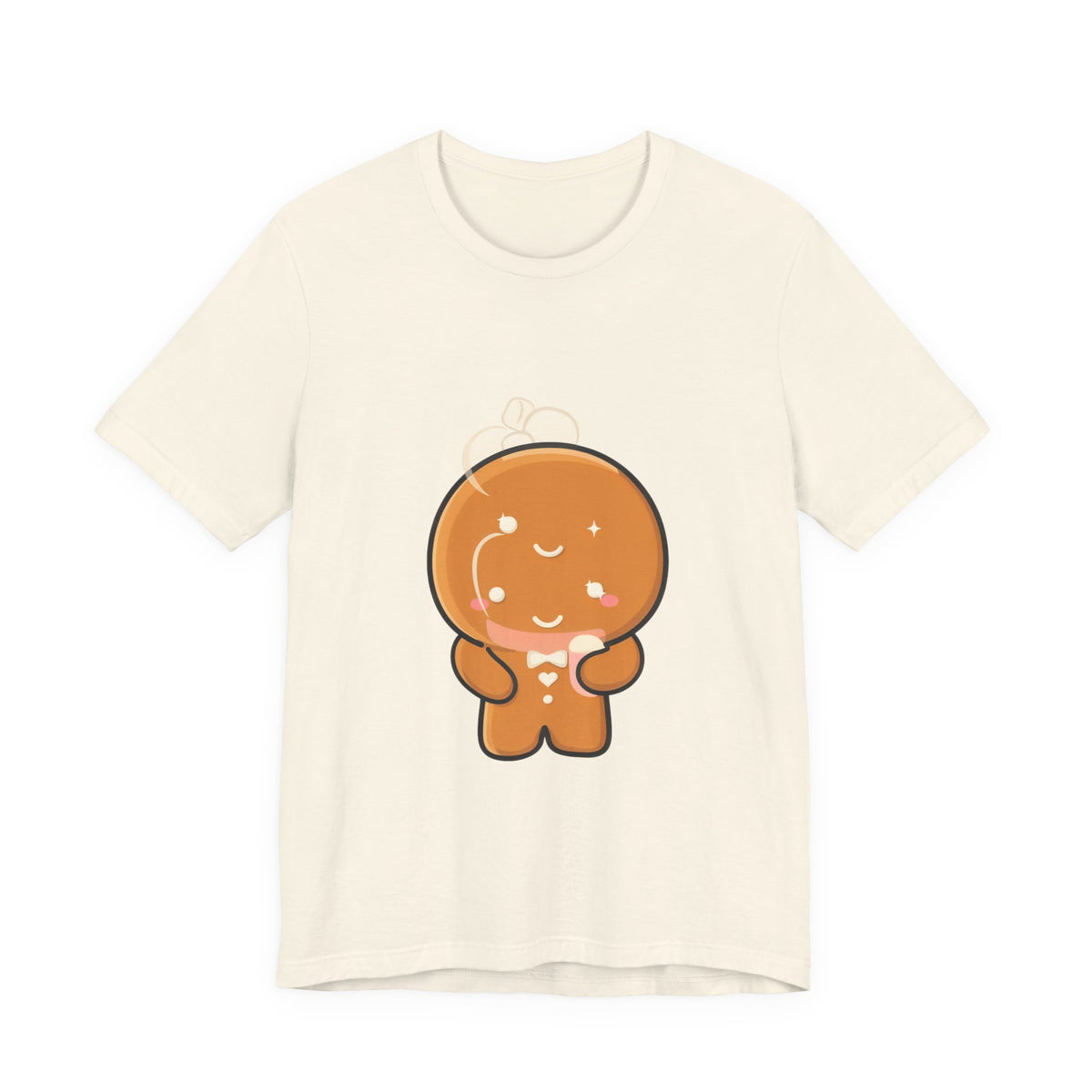 Kawaii Gingerbread Man T-Shirt for Cozy Cocoa Fans