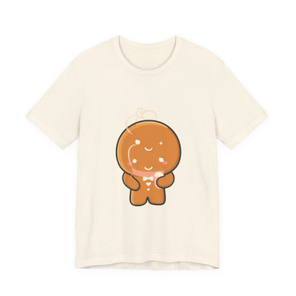 Kawaii Gingerbread Man T-Shirt for Cozy Cocoa Fans
