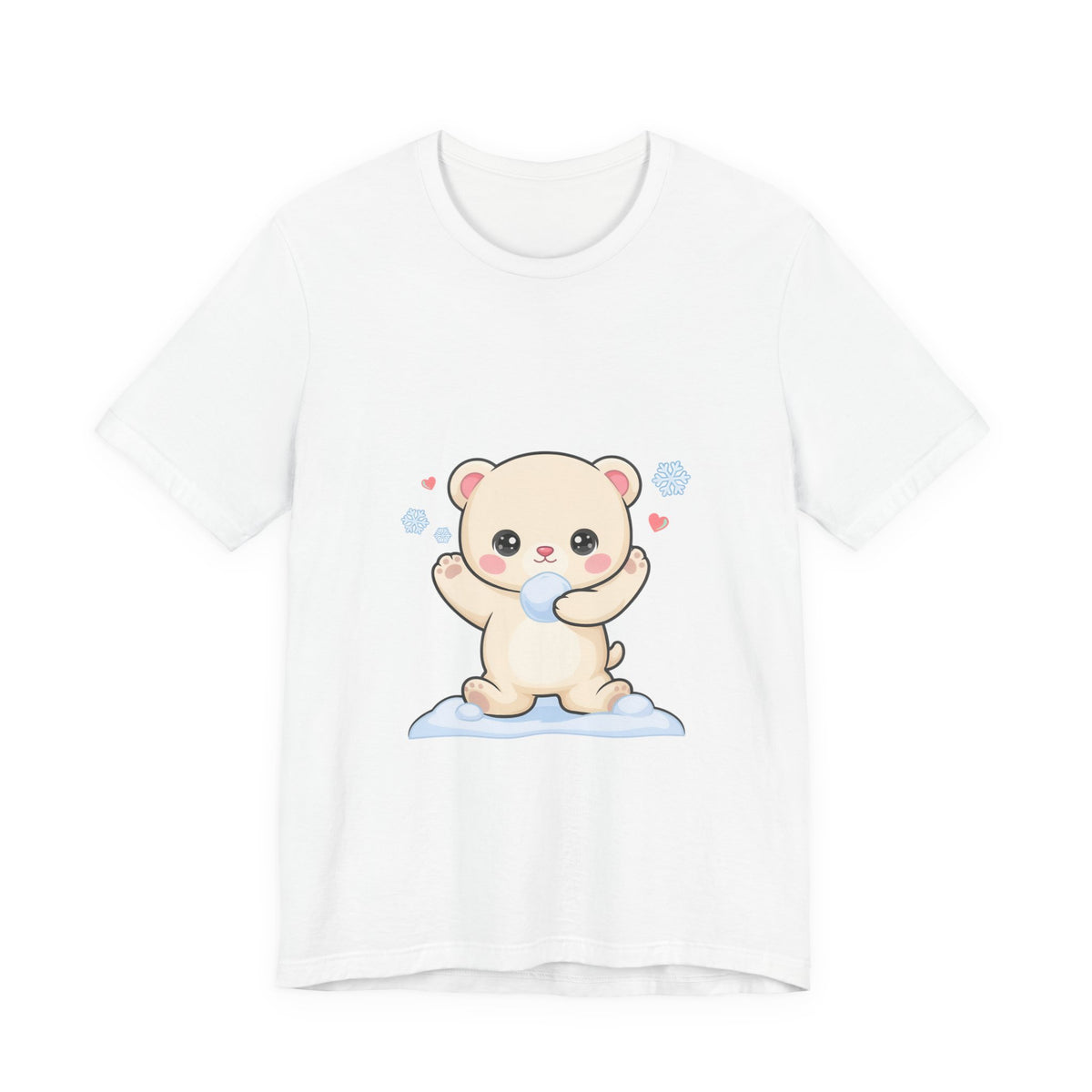 Kawaii Polar Bear Tee, Cute Snow Day Unisex Shirt