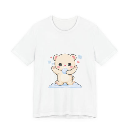 Kawaii Polar Bear Tee, Cute Snow Day Unisex Shirt