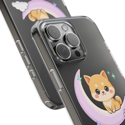 Kawaii Shiba Inu Phone Case – Crescent Moon Cutie