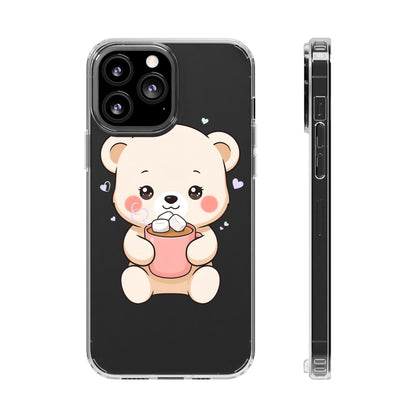 Kawaii Polar Bear Phone Case with Hot Cocoa