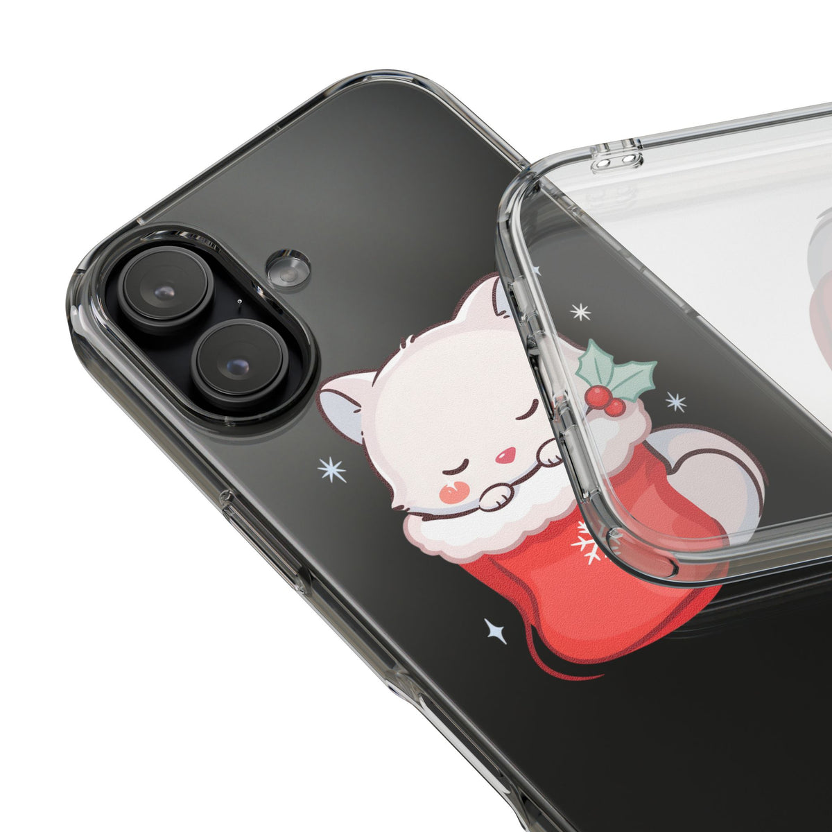 Christmas Fox Phone Case, Cute Holiday Stocking Gift