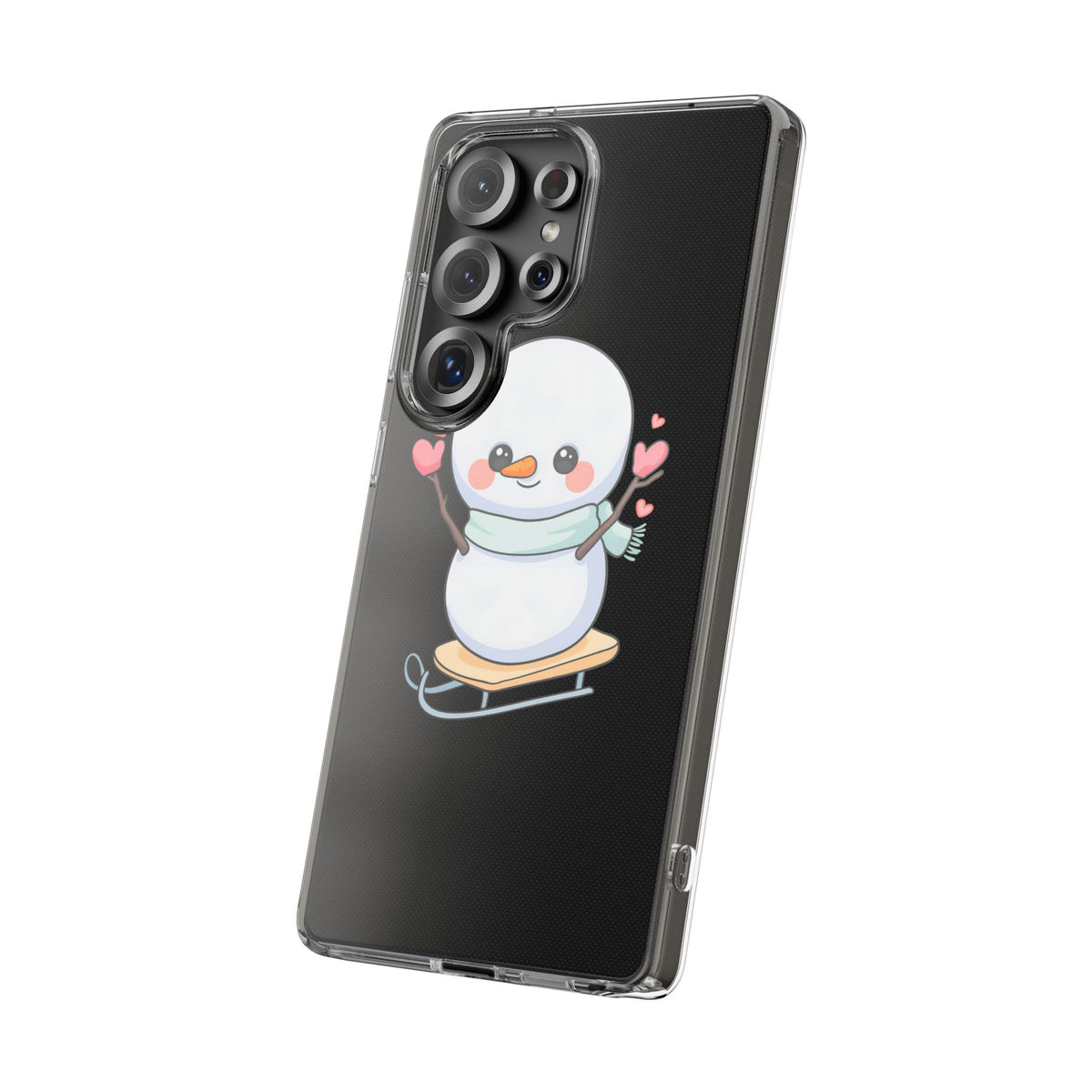 Kawaii Snowman Phone Case, Cute Winter Cheer