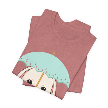 Kawaii Bunny T-Shirt, Cute Umbrella Rabbit Tee