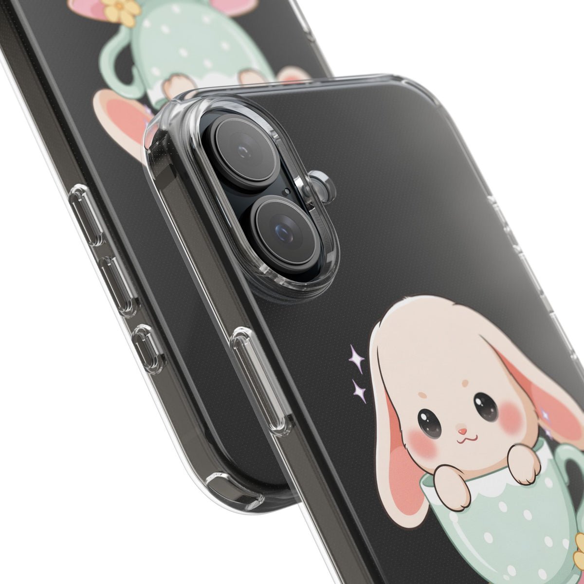 Kawaii Bunny Phone Case, Cute Teacup Rabbit