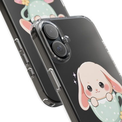 Kawaii Bunny Phone Case, Cute Teacup Rabbit