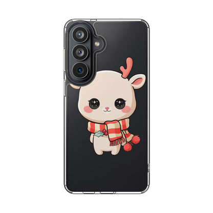 Christmas Reindeer Phone Case, Cute Kawaii Holiday Gift