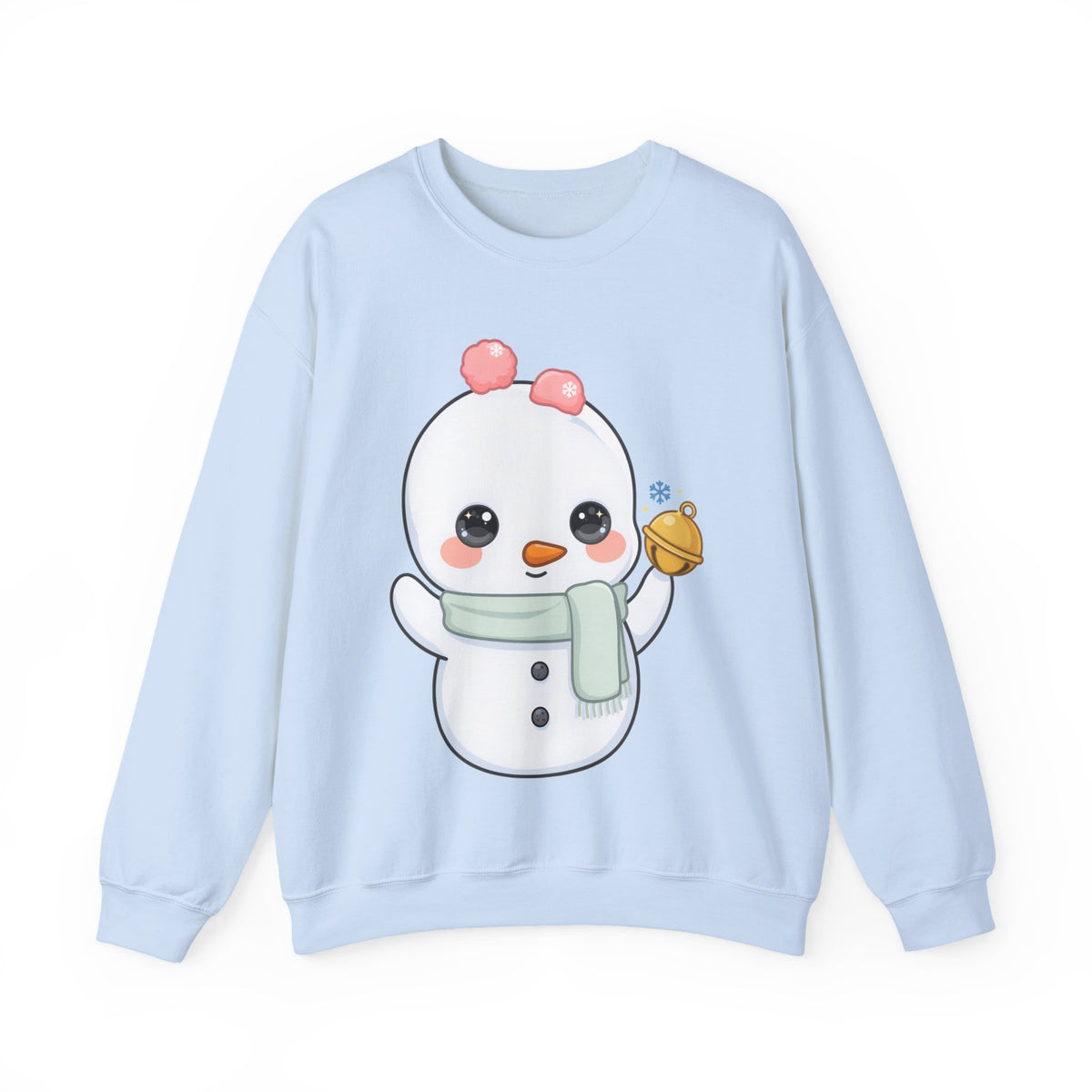 Kawaii Snowman Sweatshirt, Cute Winter Crewneck