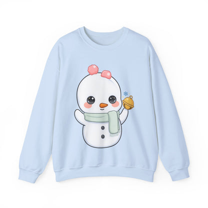 Kawaii Snowman Sweatshirt, Cute Winter Crewneck