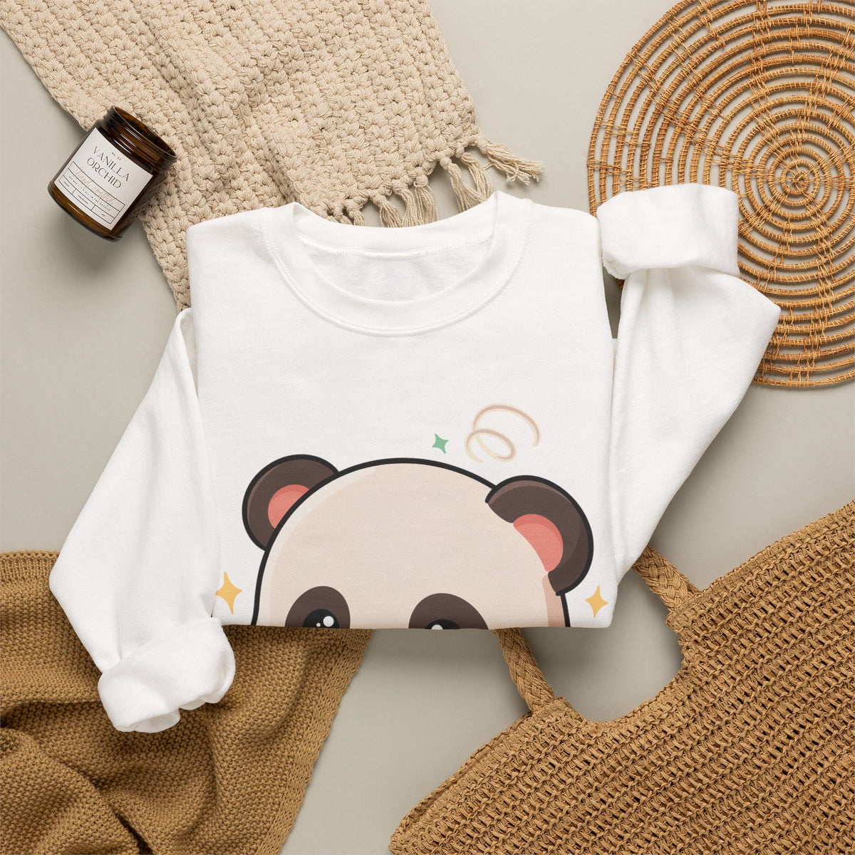 Cute Reading Panda Sweatshirt for Book Lovers