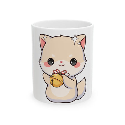 Kawaii Arctic Fox Mug for Cute Animal Lovers