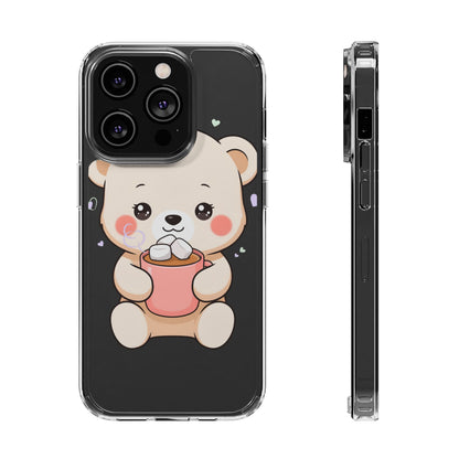 Kawaii Polar Bear Phone Case with Hot Cocoa
