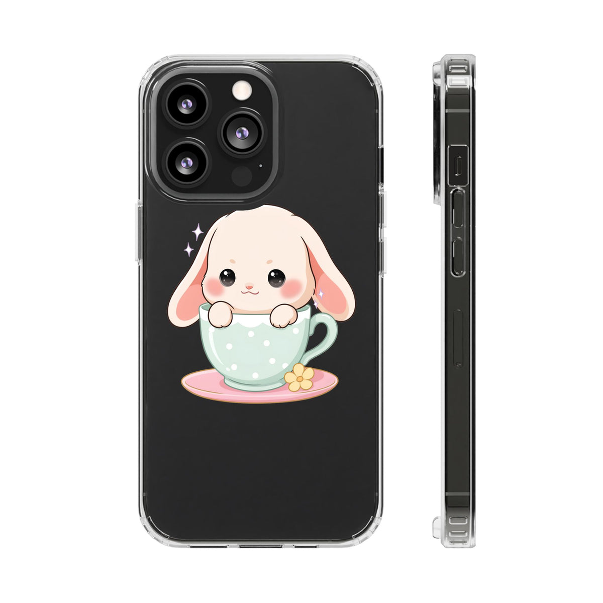 Kawaii Bunny Phone Case, Cute Teacup Rabbit