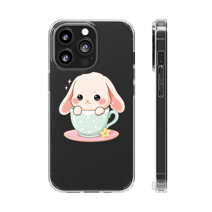 Kawaii Bunny Phone Case, Cute Teacup Rabbit