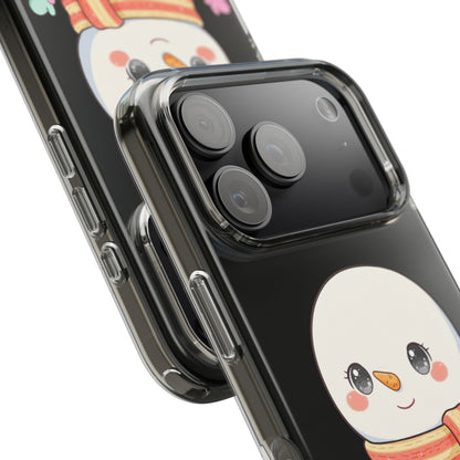 Kawaii Snowman Phone Case – Cute Christmas Clear Case