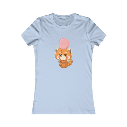 Kawaii Red Panda Women's Favorite Tee with Balloon