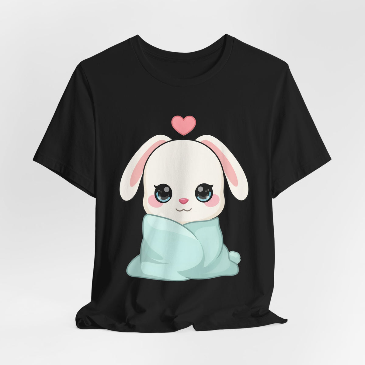 Cozy Bunny T-Shirt, Kawaii Blanket Bunny Tee