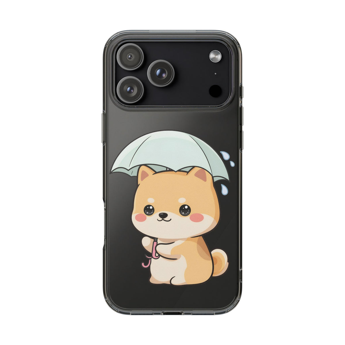 Shiba Inu Phone Case, Kawaii Rainy Day Pup