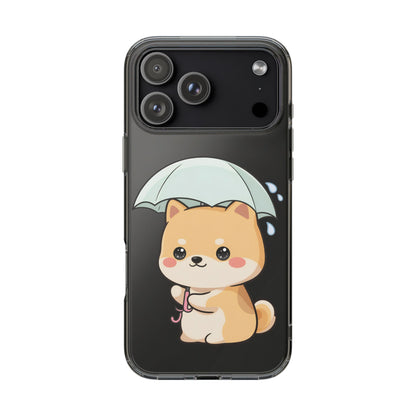 Shiba Inu Phone Case, Kawaii Rainy Day Pup