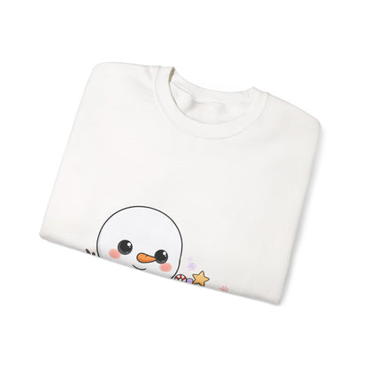Cute Snowman Christmas Sweatshirt, Kawaii Holiday Crewneck