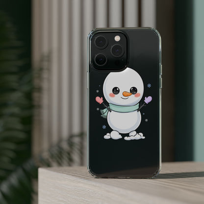 Kawaii Snowman Clear Impact-Resistant Case