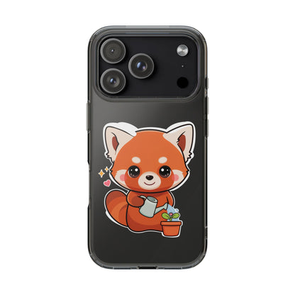 Red Panda Phone Case, Cute Plant Lover Gift