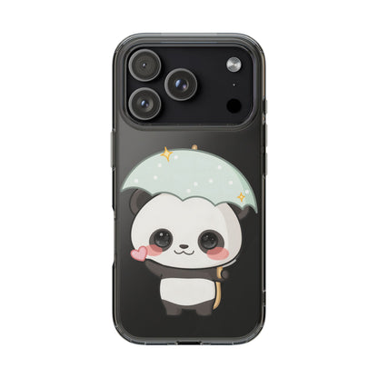 Kawaii Panda Clear Impact-Resistant Phone Case