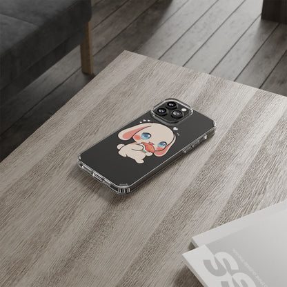 Kawaii Bunny Sushi Phone Case, Clear Impact-Resistant