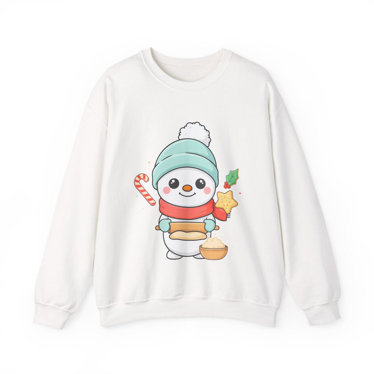 Christmas Snowman Baking Sweatshirt – Kawaii Holiday Crewneck