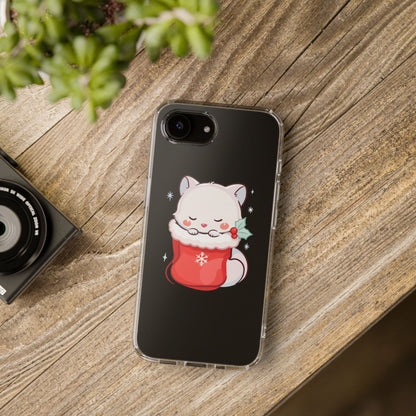 Christmas Fox Phone Case, Cute Holiday Stocking Gift