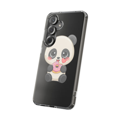 Kawaii Panda Phone Case with Donut